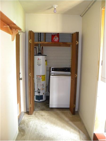 Inside Laundry and Storage