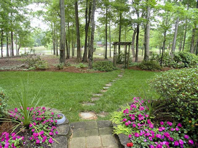 Backyard view of the lake