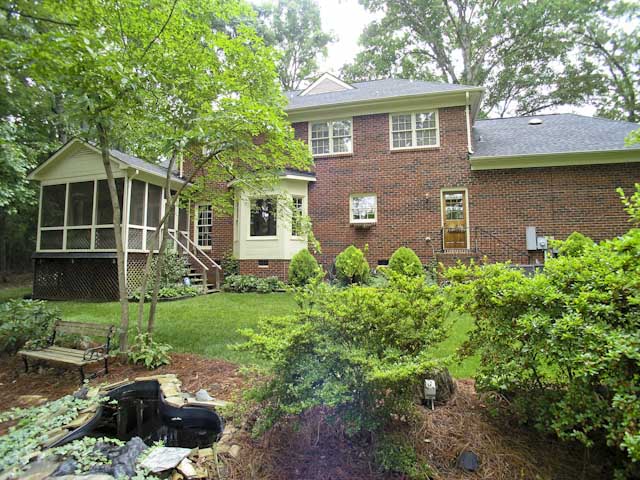 Landscaped backyard