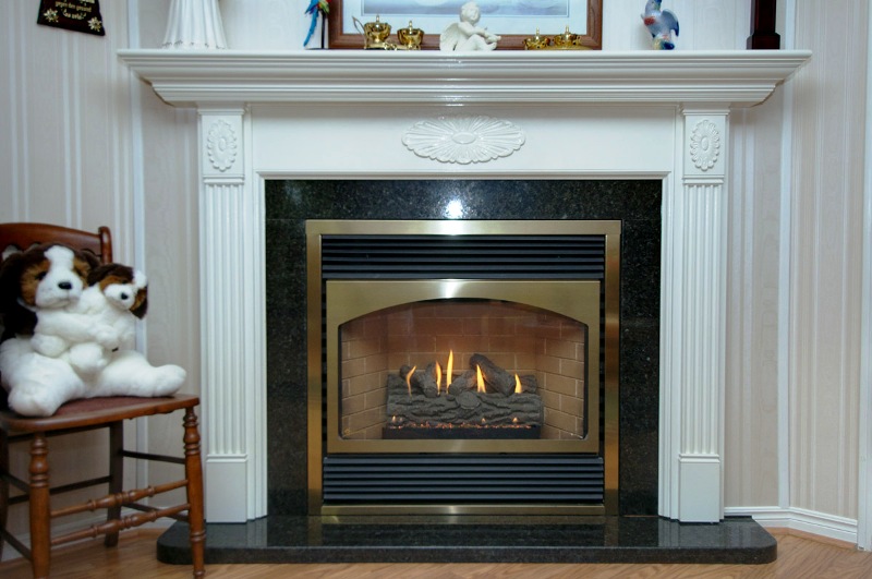 and corner Gas Fireplace