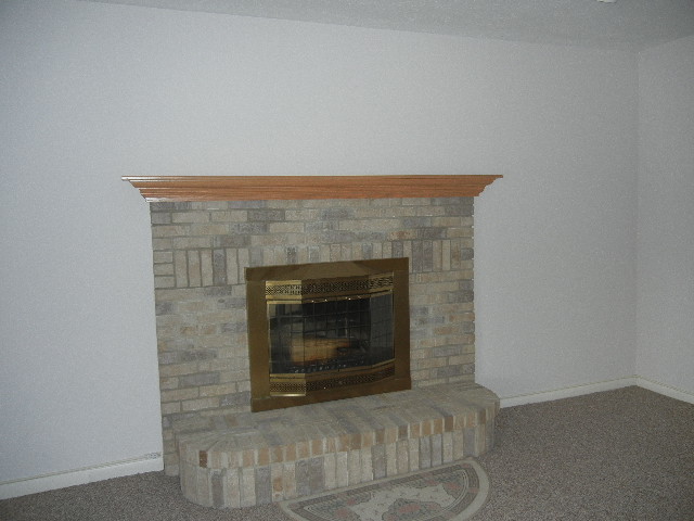 Beautiful fireplace in the family room