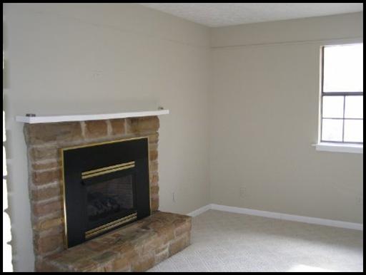 Gas log fireplace in LR