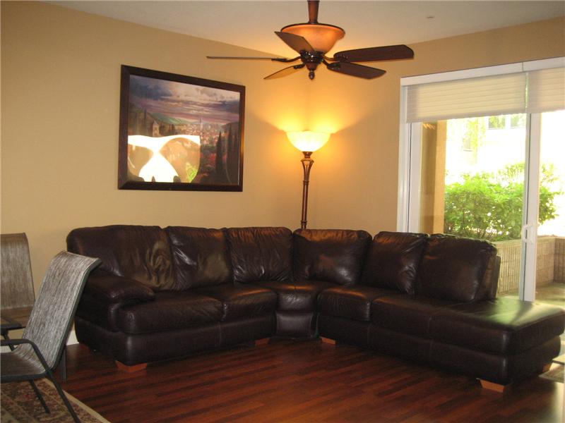 Living Room with Slider Glass Door to Patio