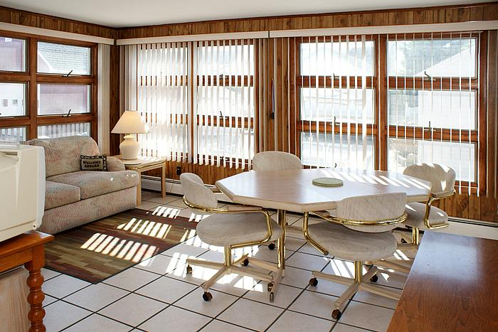 Large Den/Sun Room with south facing windows that create a cheerful play of sunlight