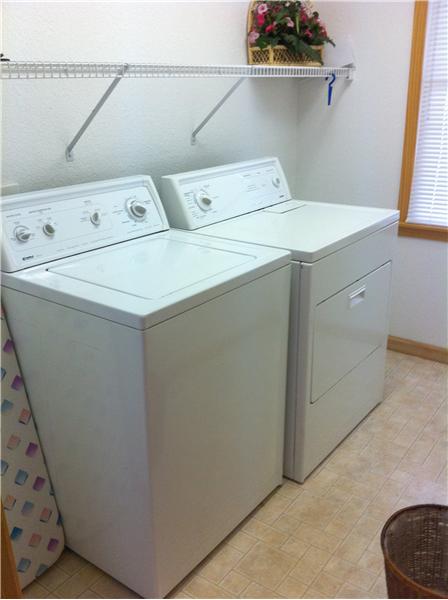 Large, Convenient Laundry Room on Mid-Level