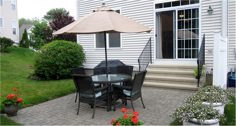 Patio area great for relaxing or barbeques