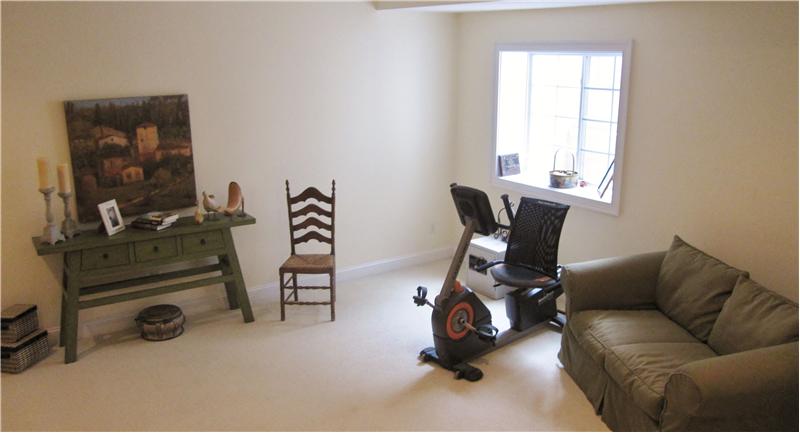 Finished lower level multi functional room
