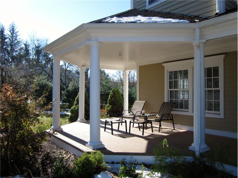 Covered trex front porch