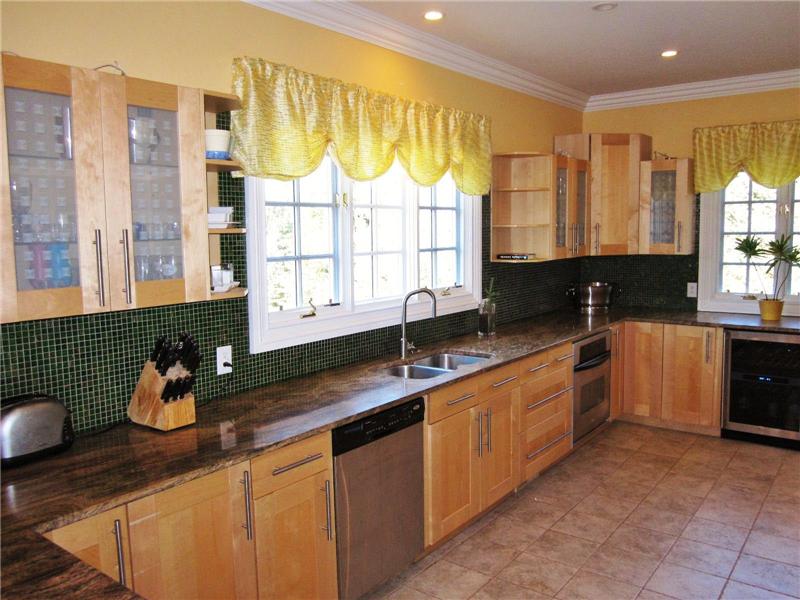 Kitchen with stainless steel appliances