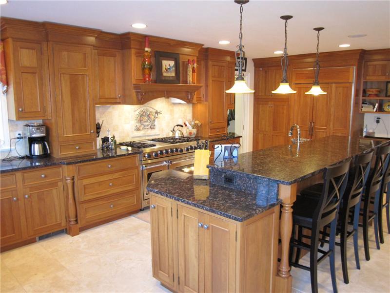 With Cherry Cabinets
